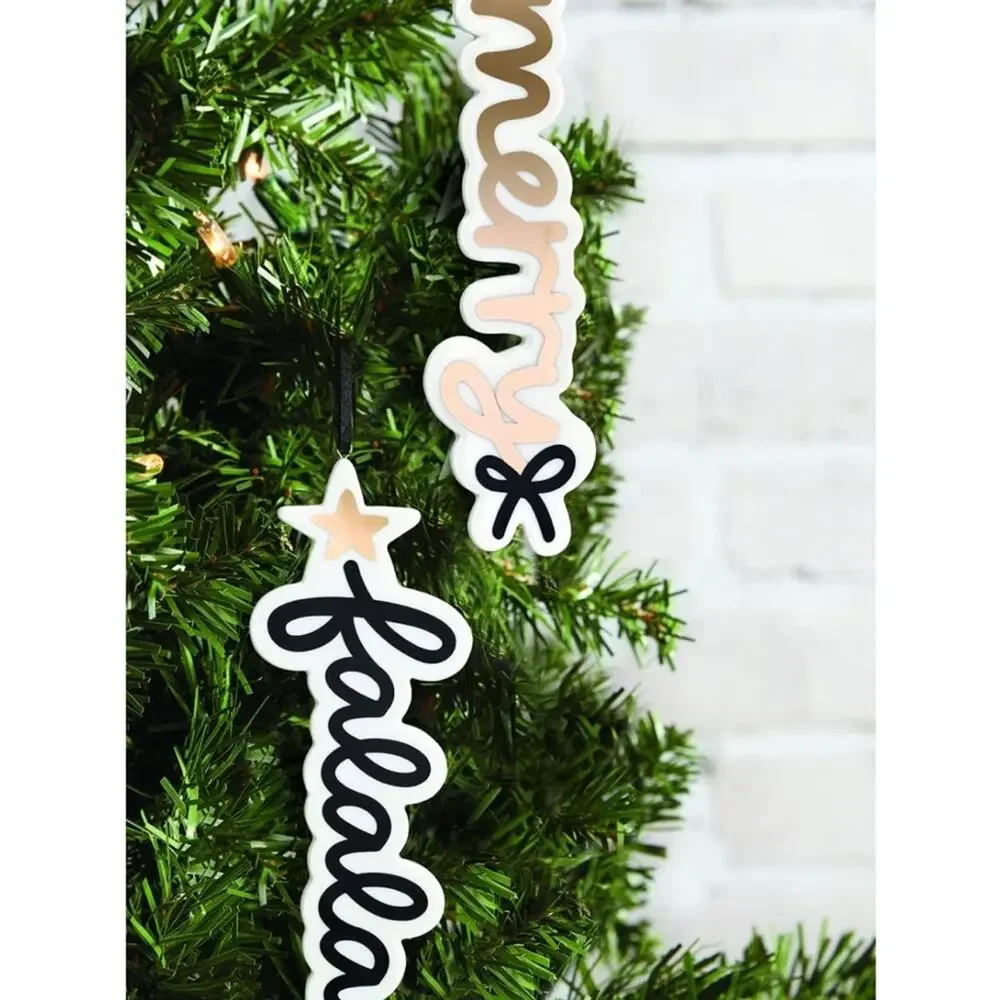 NIB! Santa Barbara Design Studio Holiday Ceramic Hanging Ornament 2